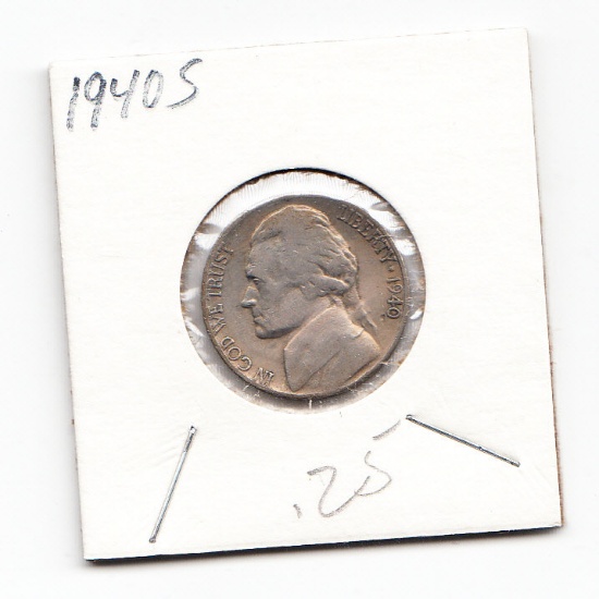 1940-S Jefferson Five Cents 5C F