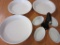 Lot of 7 White Baking Dishes & Creme Brulee Burner