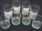 Lot of 8 Christmas Theme Glass Tumblers