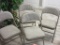 Lot of 4 Fold Up Chairs with Cloth Seats