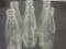 Lot of 6 @ 9 Inch English Glass Milk Bottles