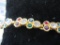 7 inch Gold Tone Colored Stone Bracelet