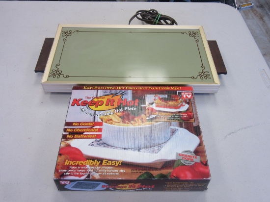 Lot of 2 Heating Serving Trays