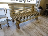 Vintage 6 Foot Long  Wood Park Bench