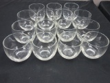 Lot of 15 @ 3 inch Stemless Wine Glasses