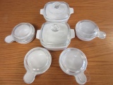 Lot of 6 Corning Ware Dishes with Lids