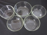 Lot of 5 Pyrex Mixing Bowls