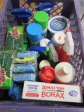 Large Box Lot of Cleaning Supplies