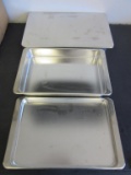 Lot of 3 Revere Ware Stainless Steel Baking Pans