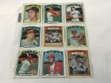 1972 Topps Baseball Cards Lot of 9 Stars & HOF