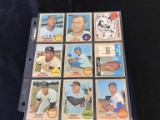 1968 Topps Baseball Cards Lot of 9 Stars & HOF