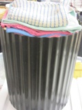 Black Waste Bin Full of Micro Fiber Cloths