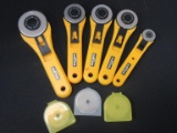 Lot of 5 Rotary Cutters with Extra Blades