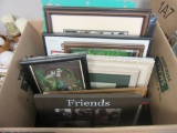 Box Lot of Assorted Frames & Pictures