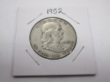 1952 Ben Franklin Silver Half Dollar