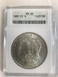 1882-CC Morgan Silver Dollar Graded MS63