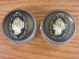 Lot of 2 Vintage Grecian Glass Trinket Dishes