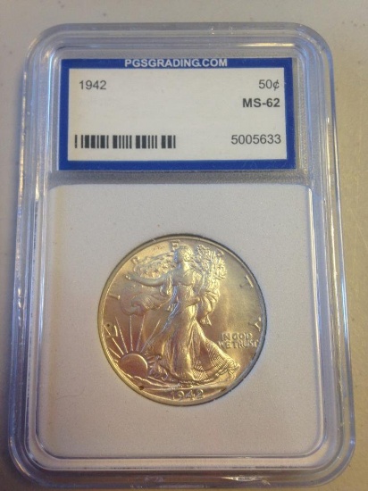Graded 1942 Liberty Dollar 1$ MS-62