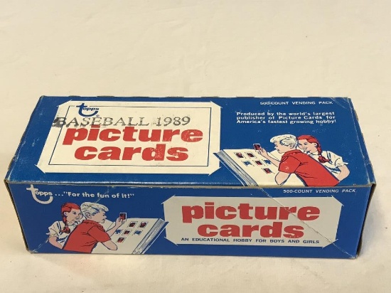1989 TOPPS BASEBALL 500 CARDS  MINT VENDING BOX
