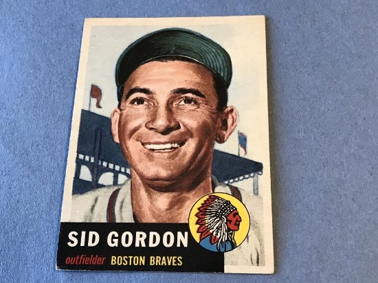 1953 Topps Baseball #117 SID GORDON Braves
