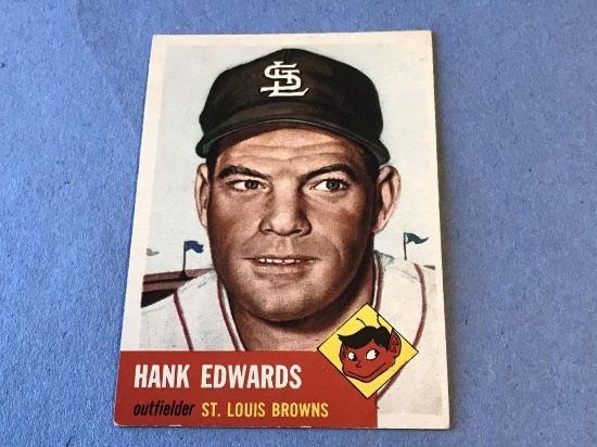 1953 Topps Baseball #90 HANK EDWARDS Browns