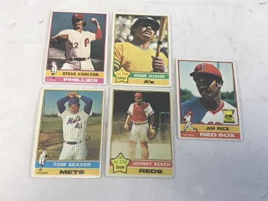 1976 Topps Baseball Cards Lot of 5 Stars & HOF