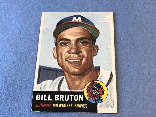 1953 Topps Baseball #214 BILL BRUTON Braves