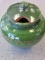 Earthen Ware Green Olive Jar with Lid