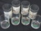 Lot of 8 Christmas Theme Glass Tumblers