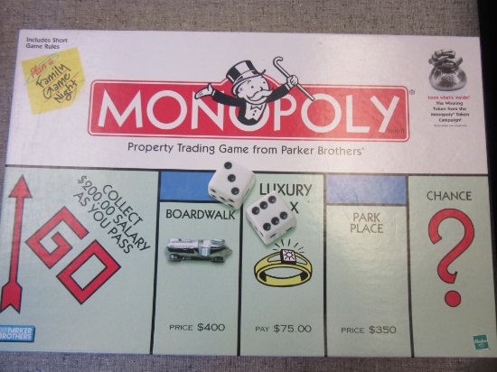 1999 Winning Token Edition Monopoly Game