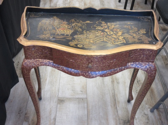 29 X 29 X 15 Painted Chinese Top Table