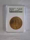 Graded 1908 Double Eagle 20 Gold Coin AU55