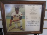 Autographed Hank Aaron Induction Day Picture