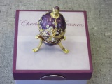 Cherished Treasures Jewel Egg Trinket Box