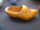 Vintage Heineken Lager Klog Wood  Shoe