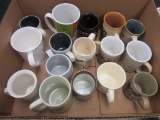 Box Lot of 16 Miscellaneous Size Assorted Mugs