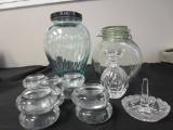 Lot of Glass Canisters w/lid and other glass items
