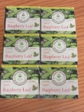 6 Boxes of 16 Count Raspberry Leaf Tea Bags