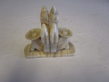 Set of 2 Stone Cut Book Ends