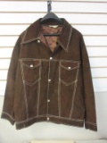 Men's Genuine Leather Brown Suede Jacket