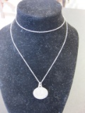 16 inch 925 Silver Chain with Peace Pendant