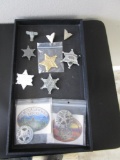 Tray Lot of Vintage Kids Toy Sheriff Pins