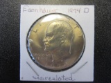 1974 D Uncirculated Eisenhower 40% Silver Dollar