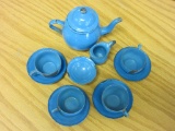 Vintage Miniature Enamel Tea Set