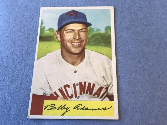 1954 Bowman Baseball #108 BOBBY ADAMS Redlegs