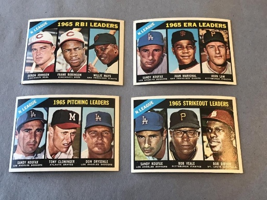 1967 Topps Baseball Lot of 4 Leaders Cards