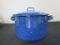 Blue Enamel Pot W/ Lid