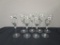 Lot of 8, 7in Tall Hand Painted Wine Glasses