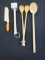 Lot of 4 Wood Oversized Kitchen Utensils for Decor