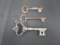 Lot of 3 Decorative Skeleton Keys